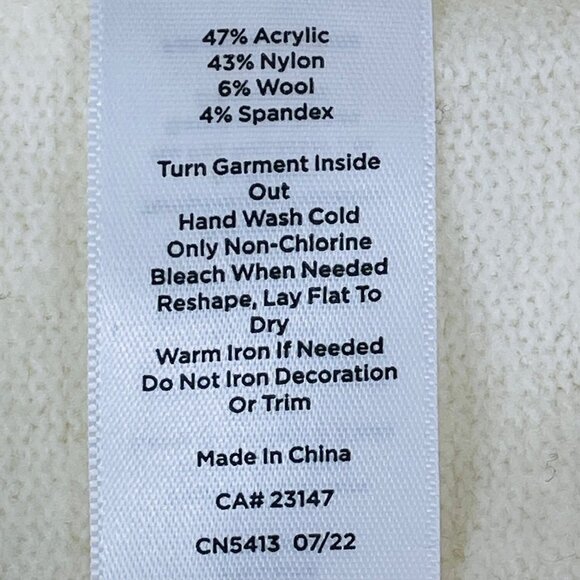 Talbots Rhinestone Ivory Cardigan Sz L Holiday Event Cozy Luxe Sparkle Dazzle - Picture 7 of 8